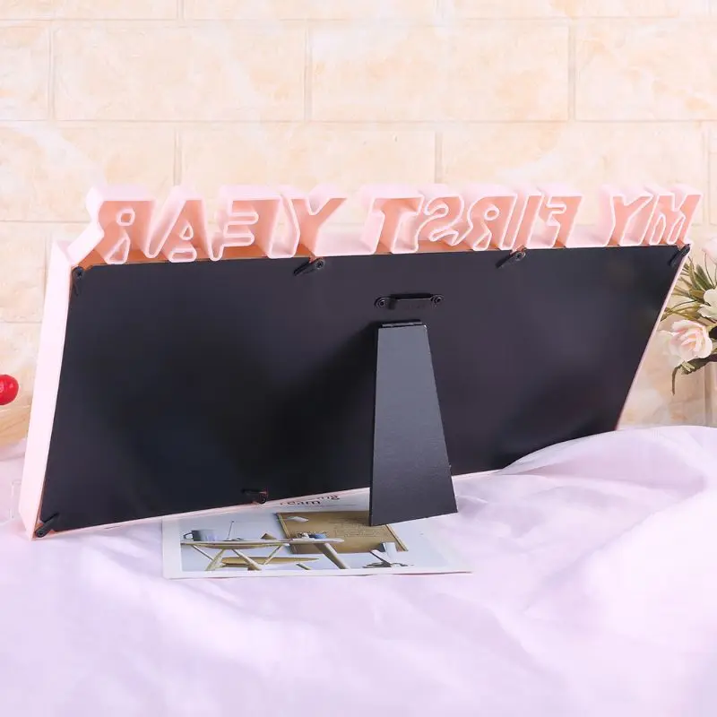 

Creative DIY 0-12 Month Baby \"MY FIRST YEAR\" Pictures Display Plastic Photo Frame Souvenirs Commemorate Kids Growing Memory