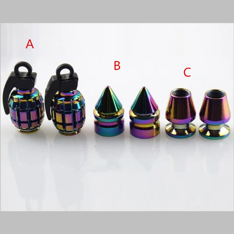 2 шт./лот универсальные цветные колпачки для клапанов колпачок стержня