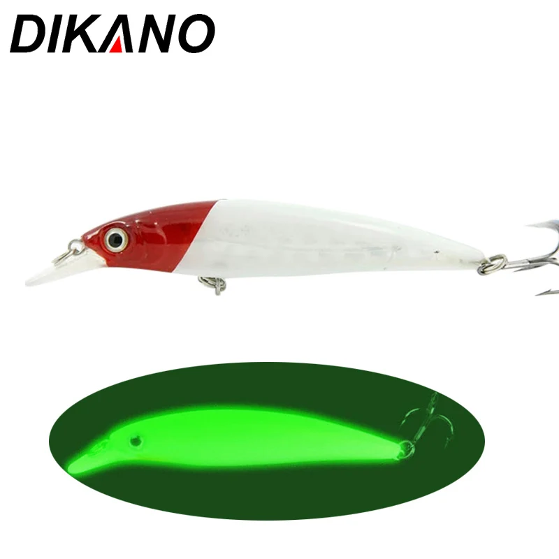 

1 pc 11cm 14g Luminous Bait Minnow Pencil Lures VIB Vibration Rattlin Tackle for Night Fishing