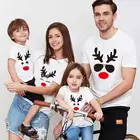 2021 Семейные рождественские пижамы, сочетающиеся с оленем, пижамные комплекты одежды для мамы, дочери, отца, сына, одежда для сна
