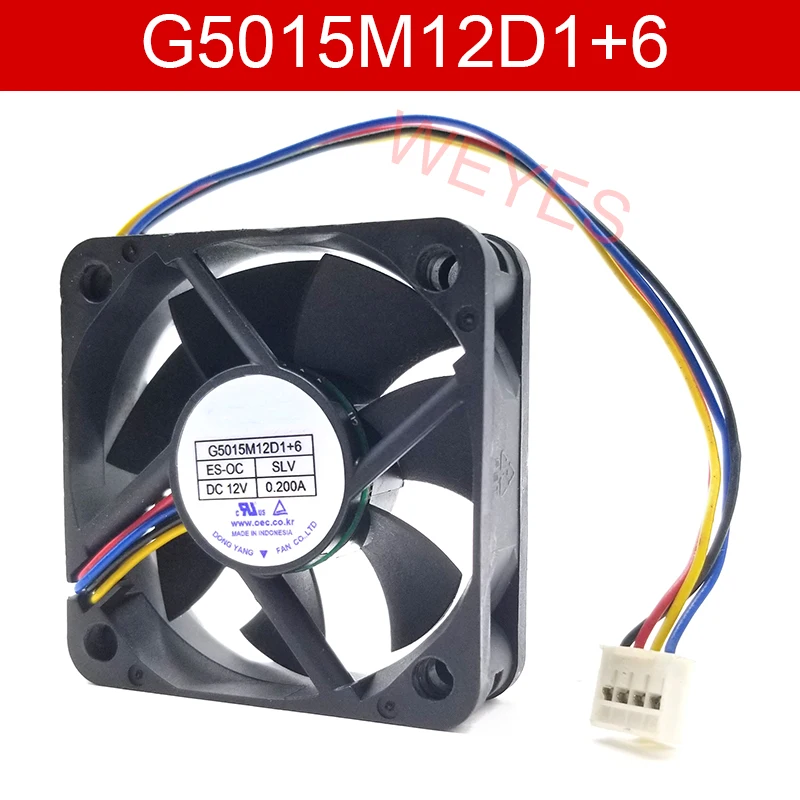 Подлинный 50 мм вентилятор для G5015M12D1 + 6 12 В 0.2A 50*50*15 4 контактный ШИМ автомобильный