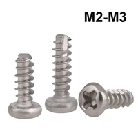 2050pcs phillips round head self tapping screws stainless steel thread cutting screw bolts thread diameter m2 m3 length 4 16mm