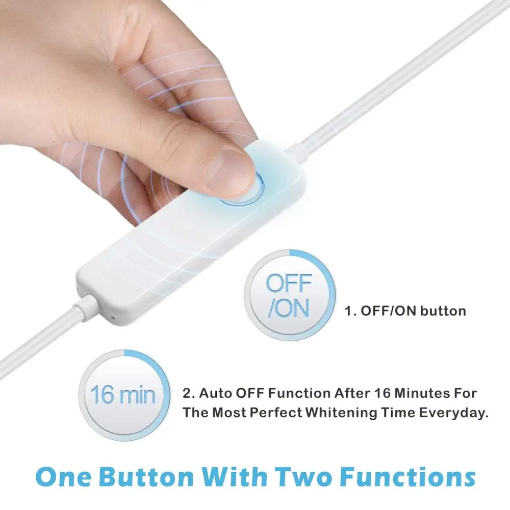 Портативный Умный отбеливатель зубов холодный синий светильник светодиодный