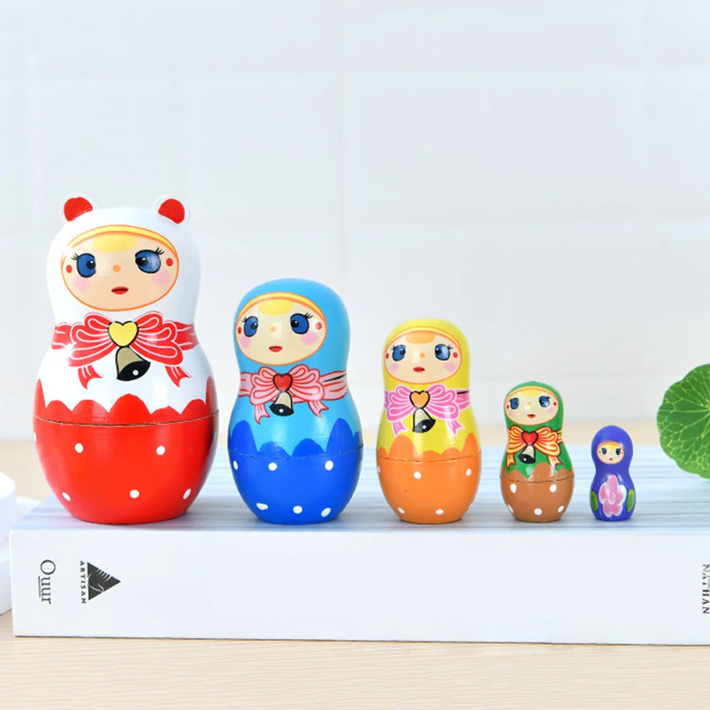 

Деревянная ручная роспись, русские штабелируемые куклы-матрешки, коллекция кукол, настольное украшение для детской комнаты