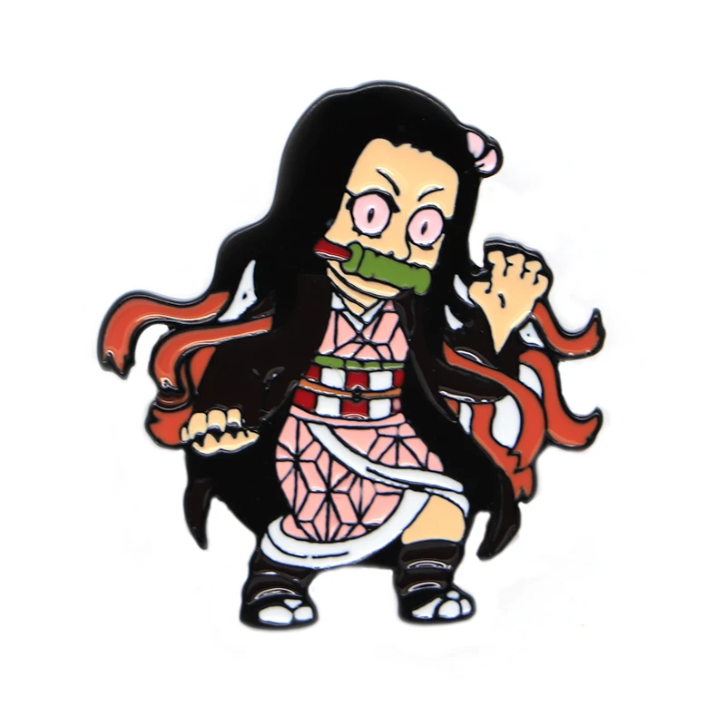 Kamado Nezuko заколки для рюкзака демон Slayer Kimetsu No Yaiba эмалированные булавки булавка на