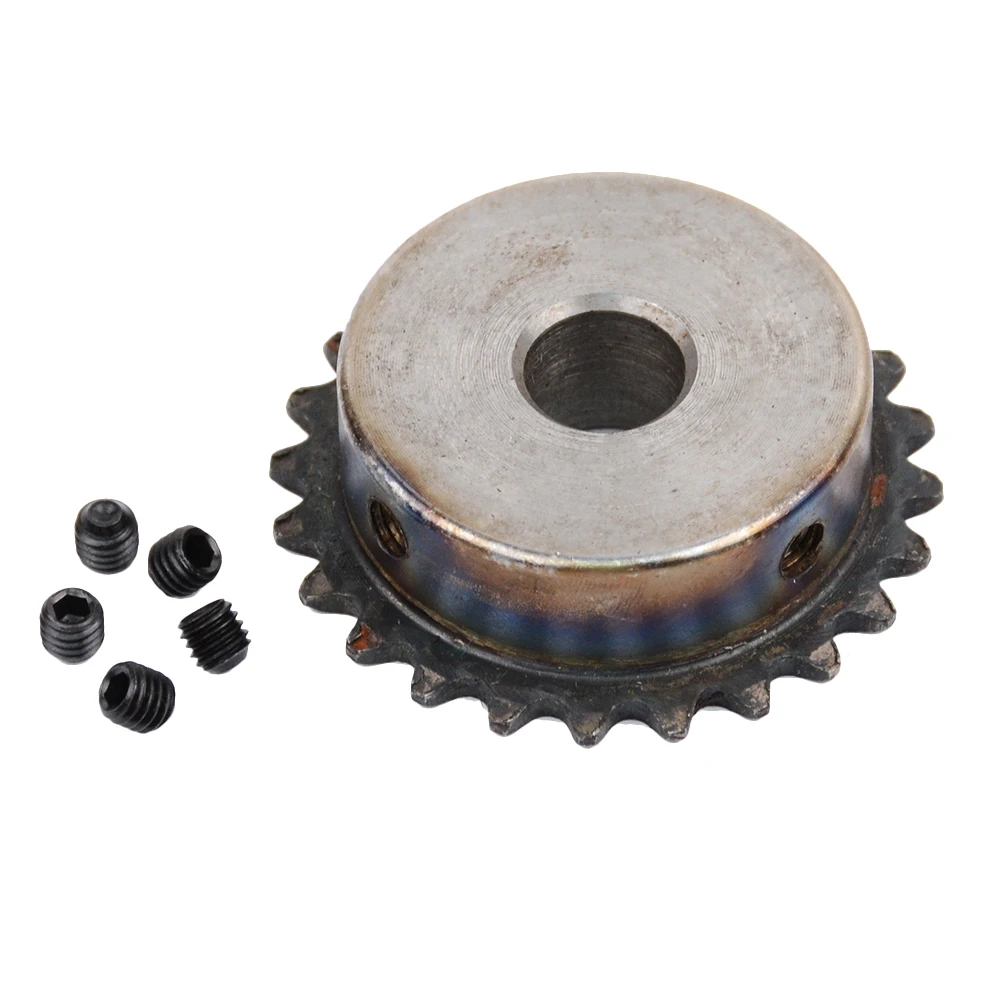 Engranaje de cadena 04C 45 #, rueda de piñón Industrial de 25 dientes de acero con diámetro de 6mm, 8mm, 10mm, 12mm, 12,7mm, 14mm, 15mm, 16mm y 17mm, 1 ud.