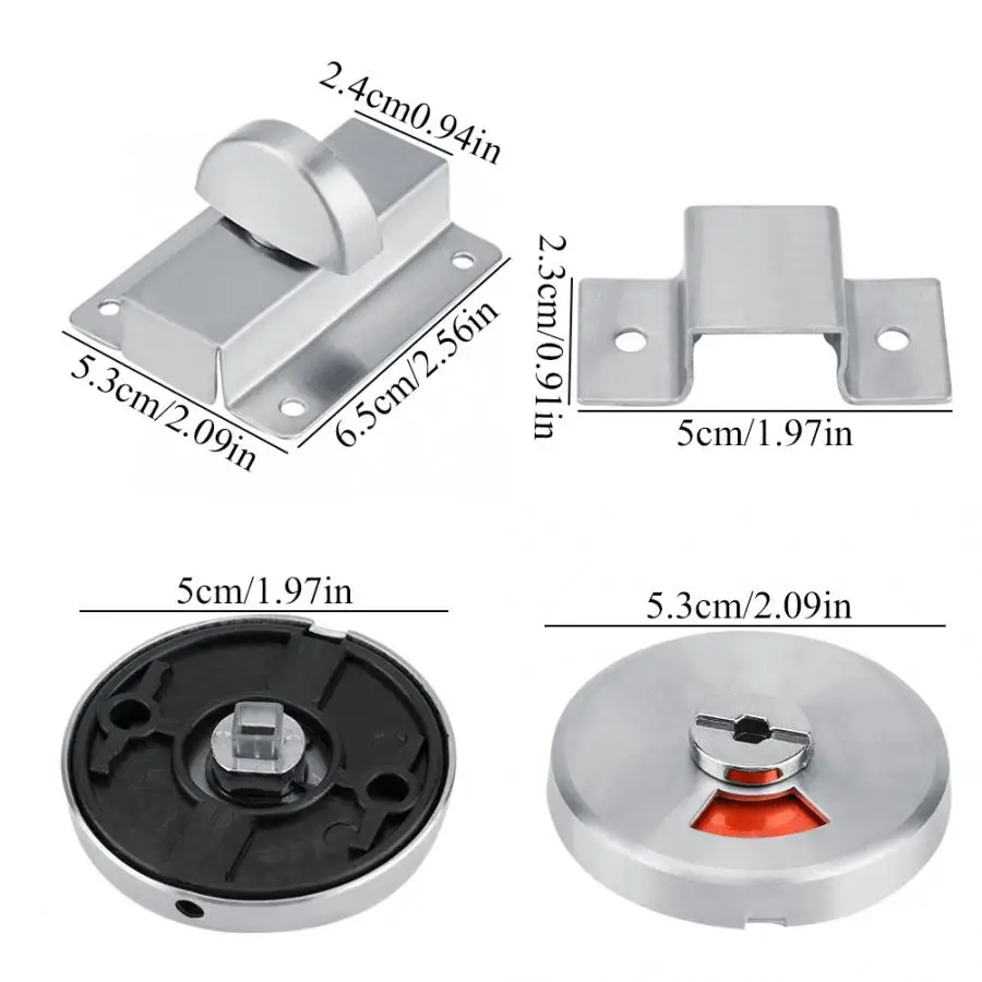 Туалет для ванной комнаты дверной засов с пустым включенным индикатором и