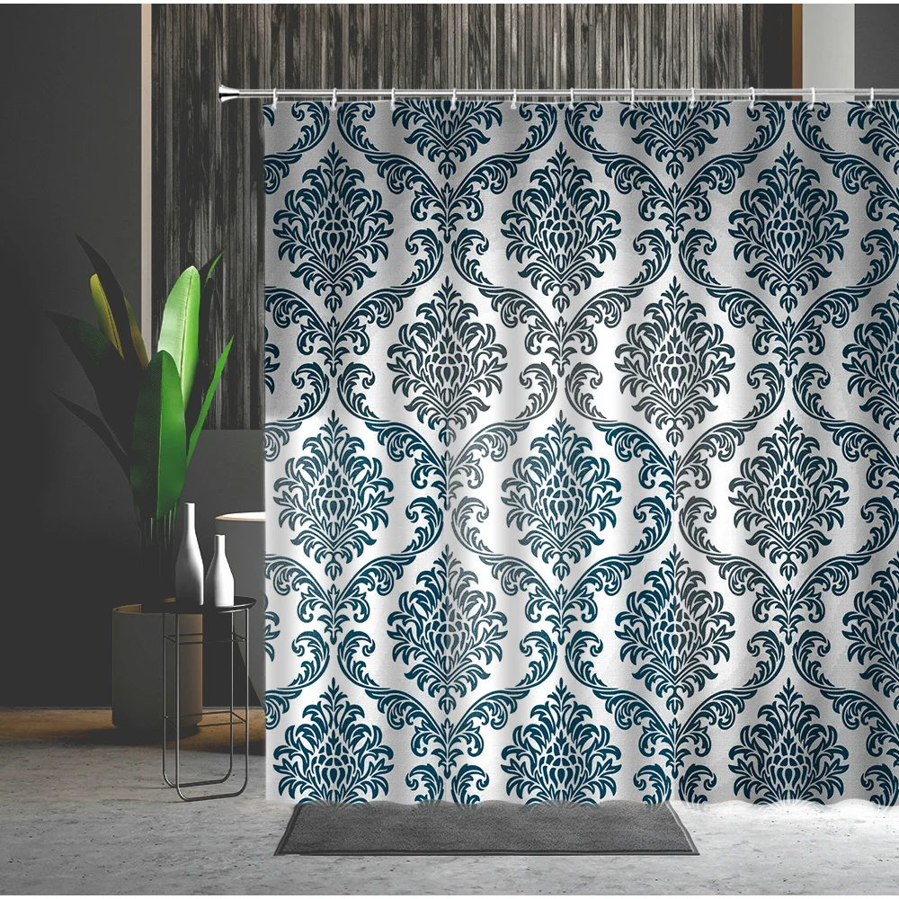 

Bohemian Shower Curtain datura Vintage Floral Colorful Abstract Ethnic-Style Machine washable Bathroom Decor Curtain With Hook