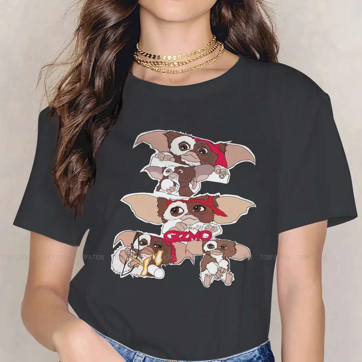 

Many Gizmos TShirt For Women Gremlins Gizmo Movie Tees Fashion Ladies T Shirt Soft Summer Loose