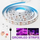 Светодиодная полоса освещения 5 В для цветов, аквариума, полноспектсветодиодный ный светодиодный светильник для выращивания растений с USB, освесветильник для выращивания растений в помещении, освещение для выращивания растений SMD2835