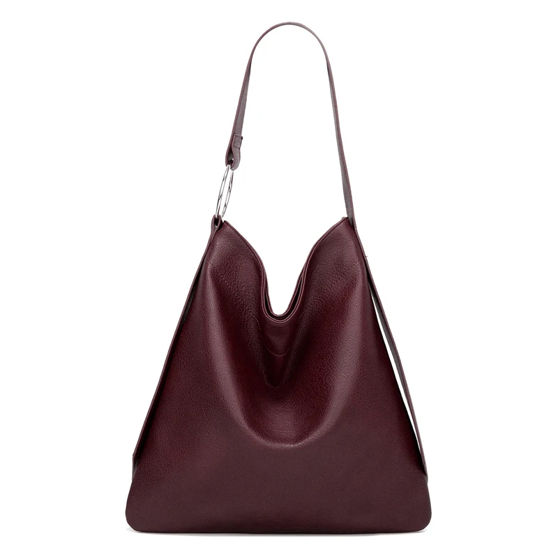 

Large Capacity Fashion Single Shoulder Bag Women Soft PU Leather Big Handbag Purse Luxury Designer Trend Ladies Totes Street Bag