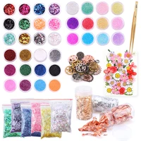 epoxy resin jewelry making supplies set include gitter dried flowers golden foil flakes and tweezers for resin making diy crafts