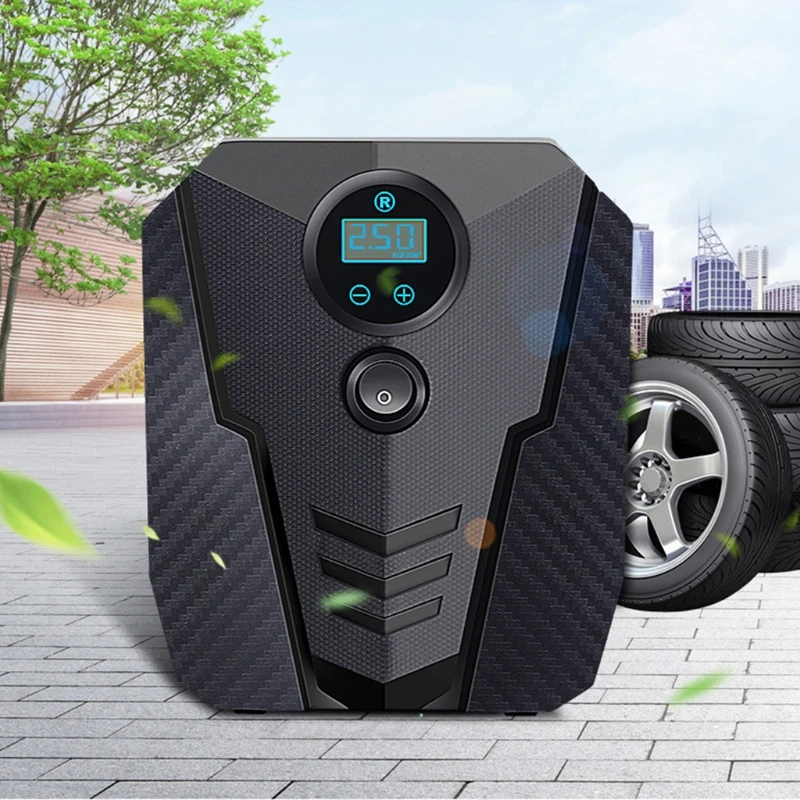 

Wireless Air Compressor for Basketball Car Tire Inflator 12V/120W Portable Electric Pump with Analog Pressure Gauge