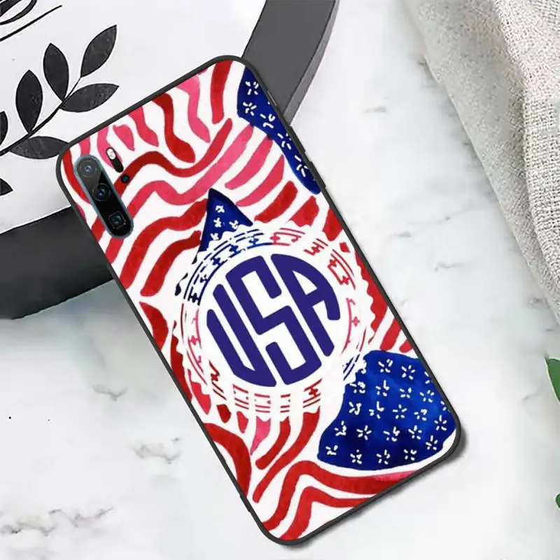 

America USA Flag Symbol Phone Case For Huawei honor Mate P 10 20 30 40 i 9 8 pro x Lite smart 2019 nova 5t