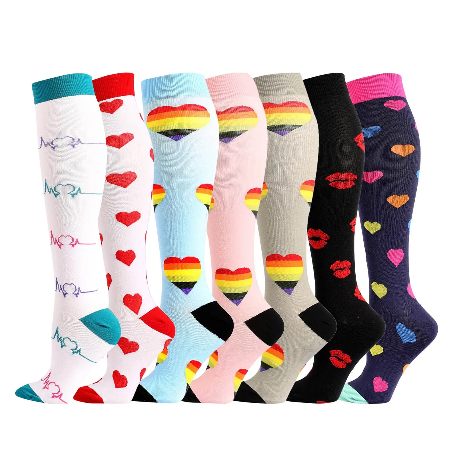 

Adult Men Unisex Socks Brede Kalf Compressie Outdoor Sports Socks Socks for Men Winter Thick Long Skate Funny Sock Colorful