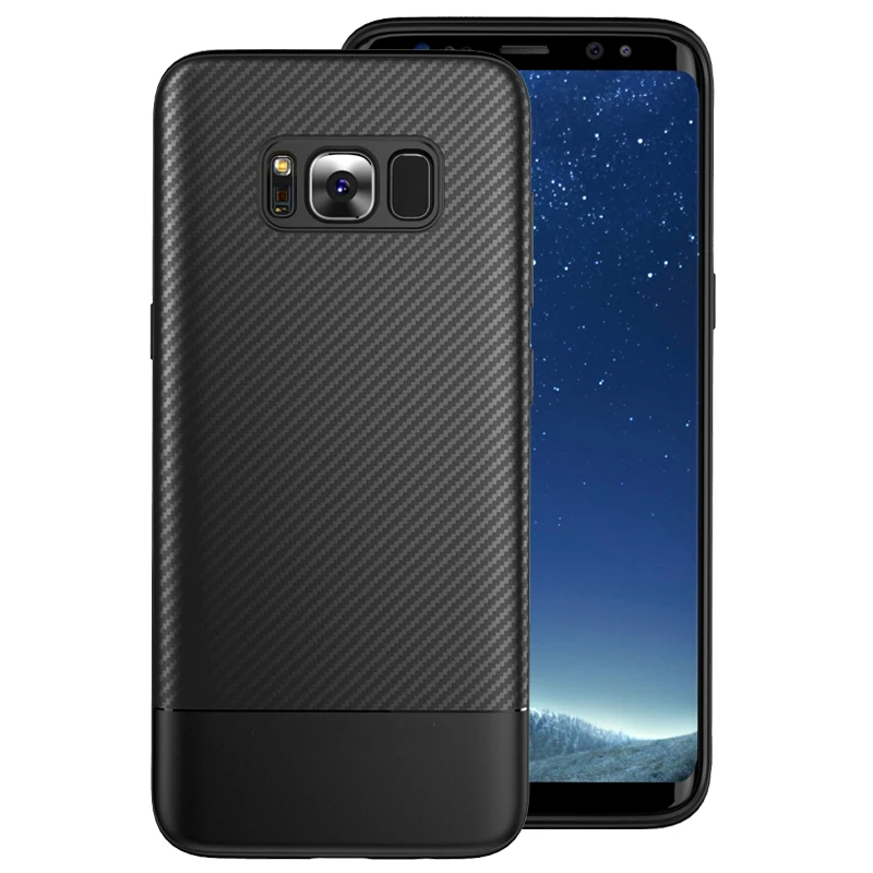 Чехол для Samsung Galaxy S8 S10 Plus Note9 Мягкий силиконовый чехол из углеродного волокна S8plus