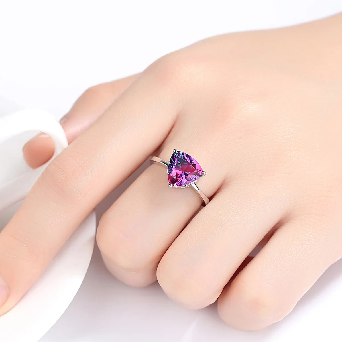 Purple Gradient Blue Gem Ring TS Gift for Women Men 2021 Ts Style Factory Direct Wholesale Price 925 Sterling Silver Jewelry | Украшения и