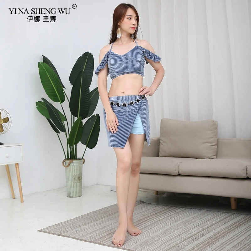 Женская одежда для танца живота вельветовый костюм комплект из 2 предметов