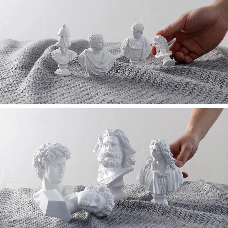Миниатюрный литой бюст из смолы 1 шт. скульптура карандаш эскиз древнего мифа