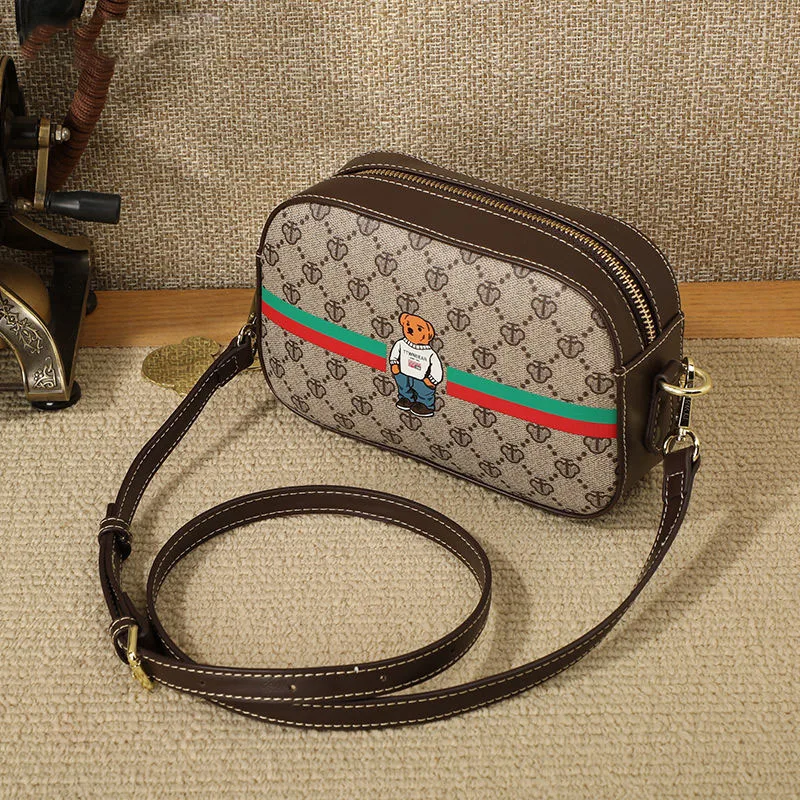 

All-match small bag Single zipper camera bag female diagonal shoulder mobile phone bag mini cute