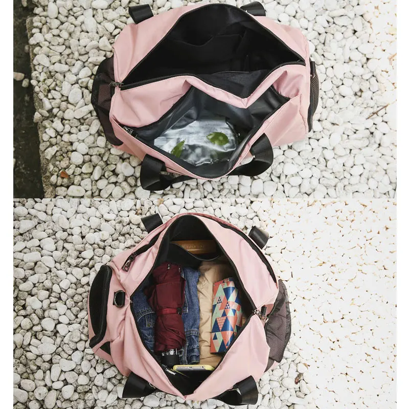 

Women Sport Handbags Men Nylon Dry Wet Separation Travel Luggage Crossbody Bag Waterproof Large Fitness Duffle Shoe Storage S013