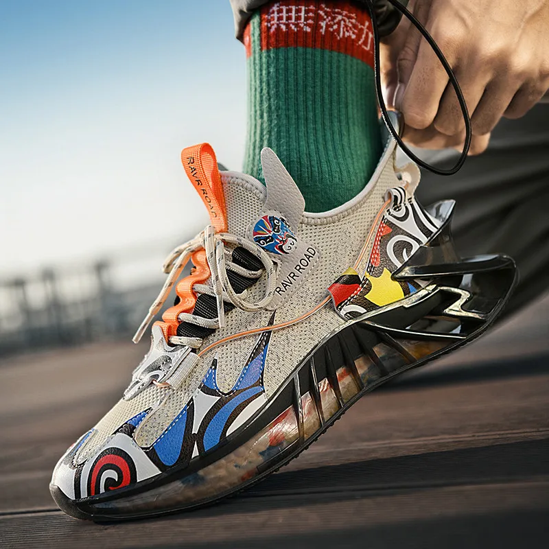 

Мужские модные технические высококачественные кроссовки со шнуровкой, мужская уличная спортивная обувь на плоской подошве, Мужская Личная...