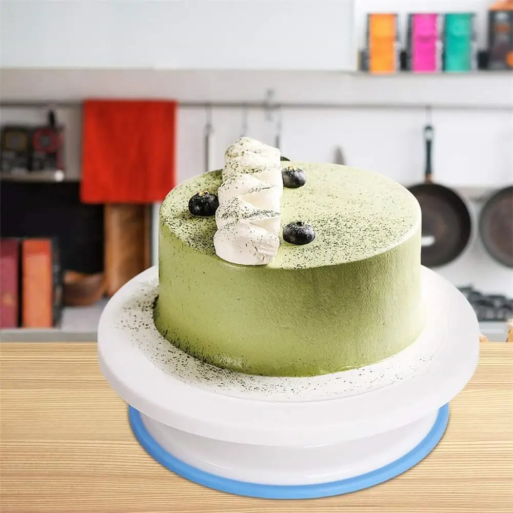Вращающаяся пластиковая подставка для торта, нож для теста, 11 дюймов, нескользящая круглая подставка для торта от AliExpress WW