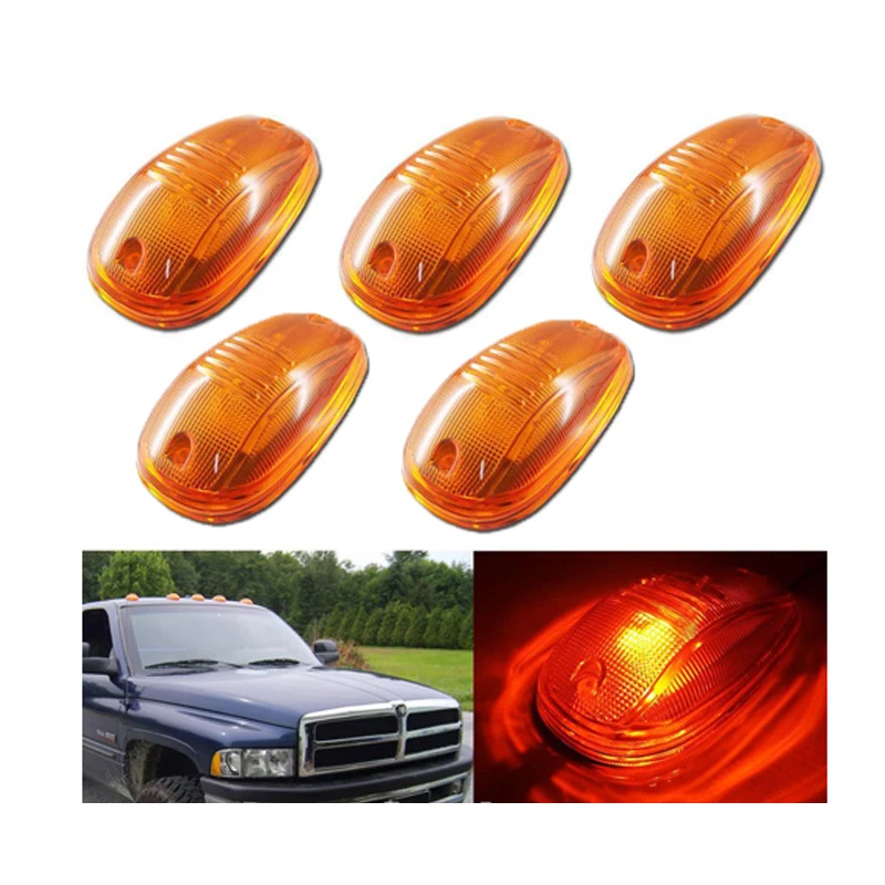 

12-24V 5 Smoked Black 12 LED Cab Roof Top Marker Running Clearance Light For Dodge Ram yj wrangler tacoma car side marker lights