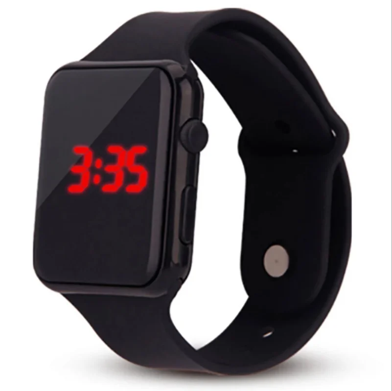 Спортивные Повседневные мужские часы роскошные Цифровые и женские с силиконовым