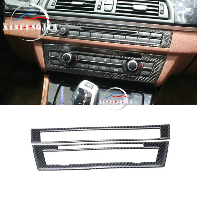 

Для BMW 5 Series F10 11-16 2x100% углеродное волокно Центральная кнопка управления Крышка отделка