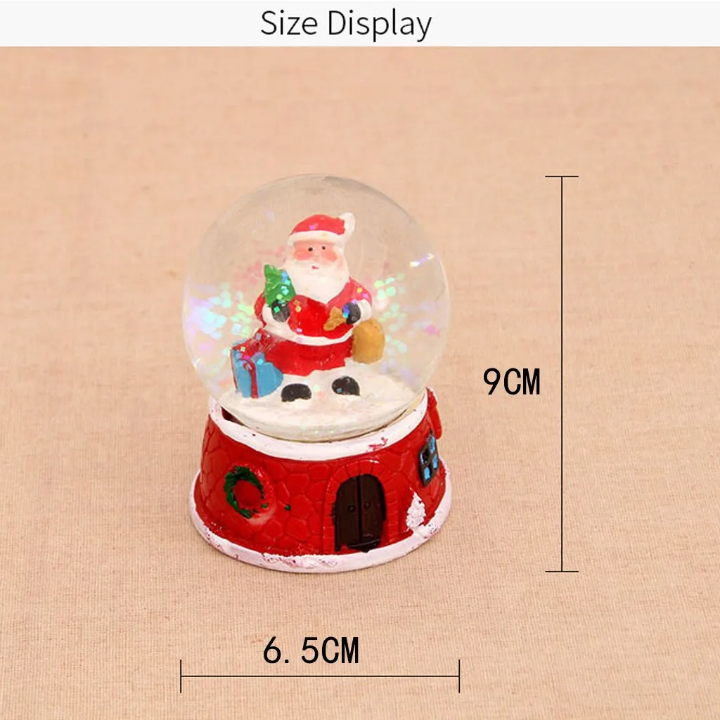Christmas Light Voice Control Music Box Birthday Gift for Girlfriend Snow Globe House Crystal Ball Santa Claus Rotate | Дом и сад