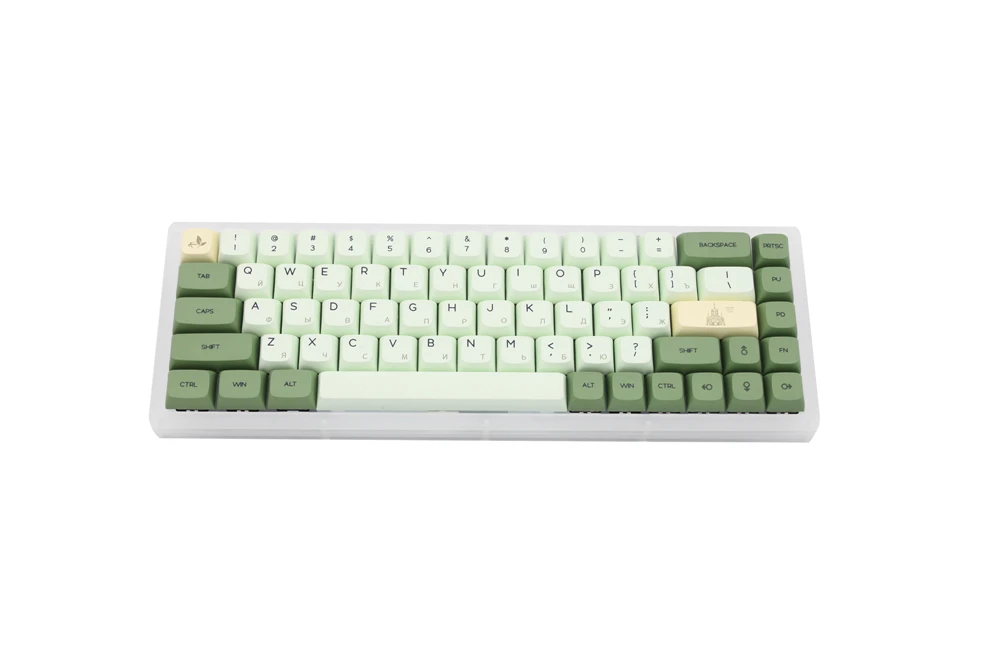 xda v2 matcha green tea dye sub keycap set thick pbt for keyboard gh60 poker 87 tkl 104 ansi xd64 bm60 xd68 xd84 xd96 janpanese free global shipping