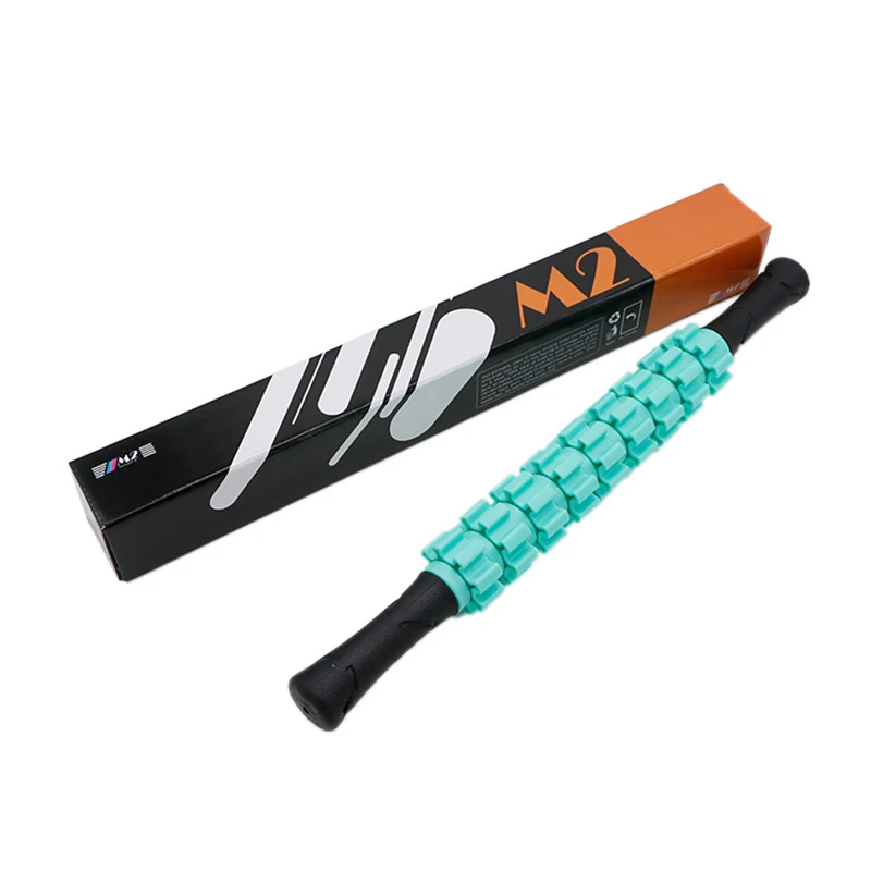 M2 gear массаж тела палочки мышцы ролик инструмент физиотерапия снять триггер портативный для фитнеса йога ролик - Цвет: Зеленый