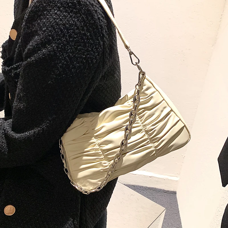 

Популярные сумки, новинка 2021, женские нишевые складные сумки-мессенджеры Ins, осенне-зимняя сумка через плечо, сумка под подмышку