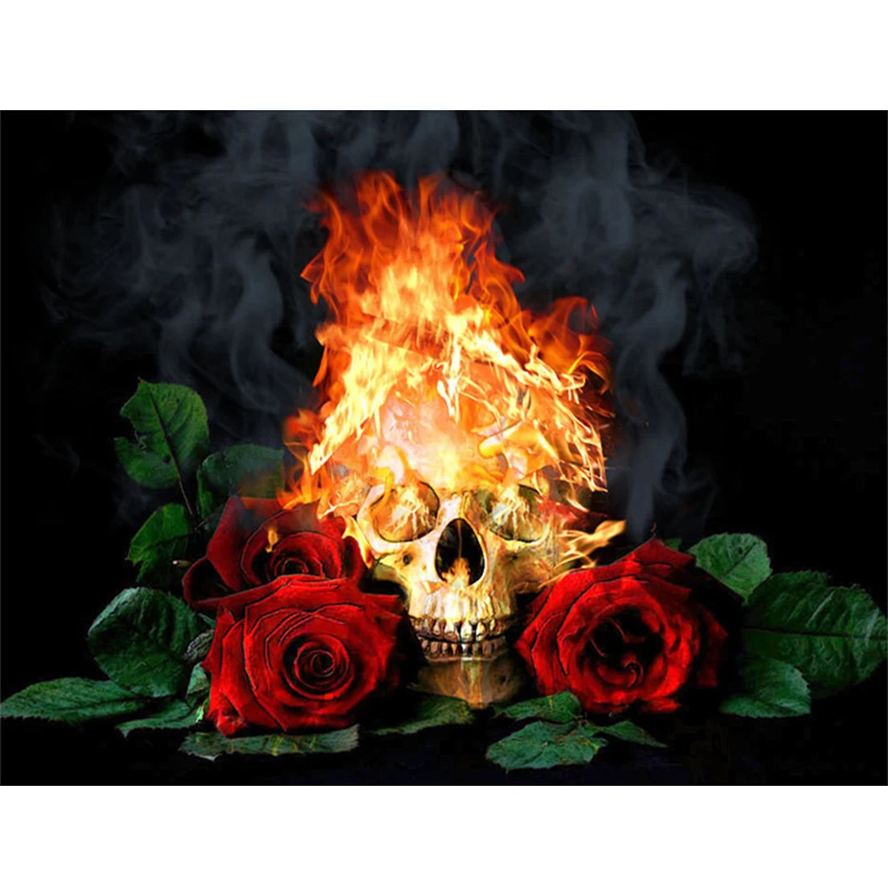 Круглая алмазная живопись мультяшная вышивка скелет 5d сделай сам полноразмерная