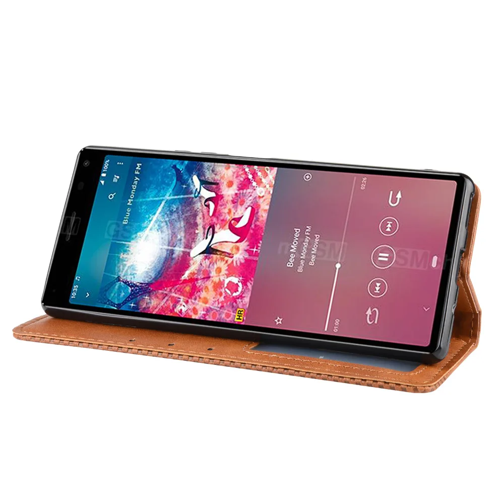 Магнитный винтажный кожаный чехол премиум-класса для sony Xperia 8 Xperia8, чехол с откидной крышкой 6,0 дюймов, легкомысленный чехол с защитой от падения