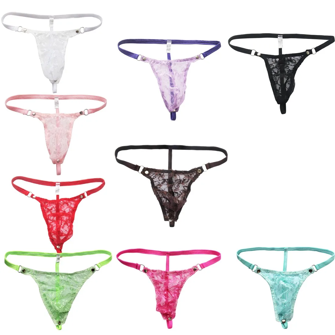 Трусы бикини мужские кружевные прозрачные с Т-образной застежкой | Тематическая