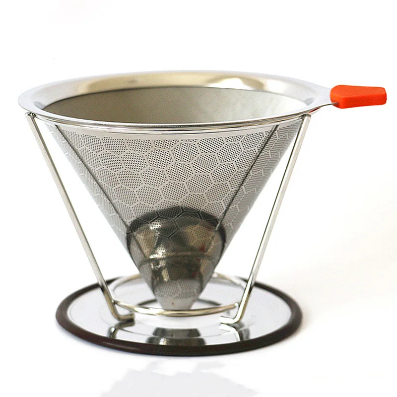 Многоразовый кофейный фильтр держатель из нержавеющей стали металлическая