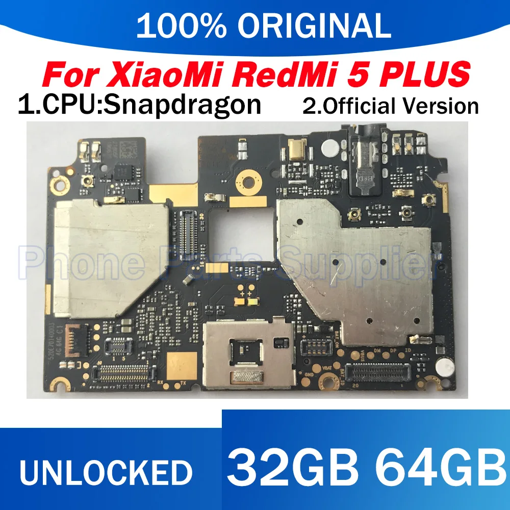 Материнская плата для Redmi 5 plus логическая оригинального глобальная версия