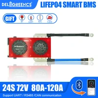 bluetooth bms 24s 80a 100a 120a lifepo4 battery smart bms for 87 6v battery pack with bluetooth can communicatio uart rs485