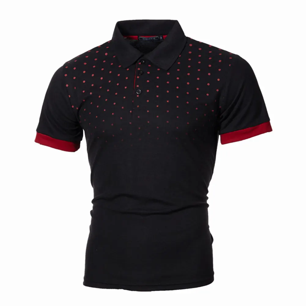 

Men's Short Sleeve Shirts, Casual Polka Dots Graphic Print Regular Fit T Shirts