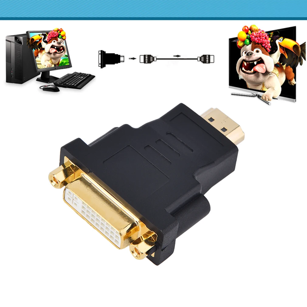 DVI HDMI конвертер 24 + 5 Male Женский для HDTV ЖК дисплея компьютера dvd проектор PS3 PS4 tv