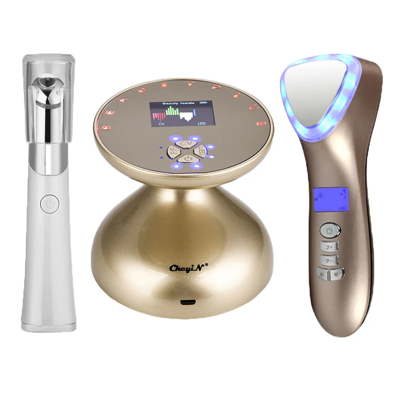 Светодиодный фотонный массажер для похудения кожи лица ультразвуковой