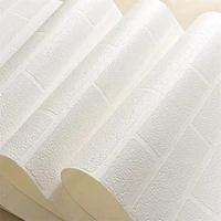 10m 3d imitation brick pvc white brick home decor wallpaper background wall stickers paper stereo diy wallpapers for living room