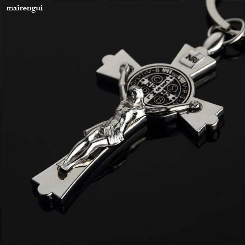 Винтажный христианский крест Иисуса подвеска брелок рождественский подарок для