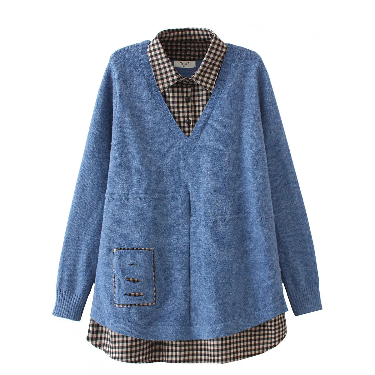 Повседневные женские свитера размера плюс Осень-зима 2019 Модные свободные