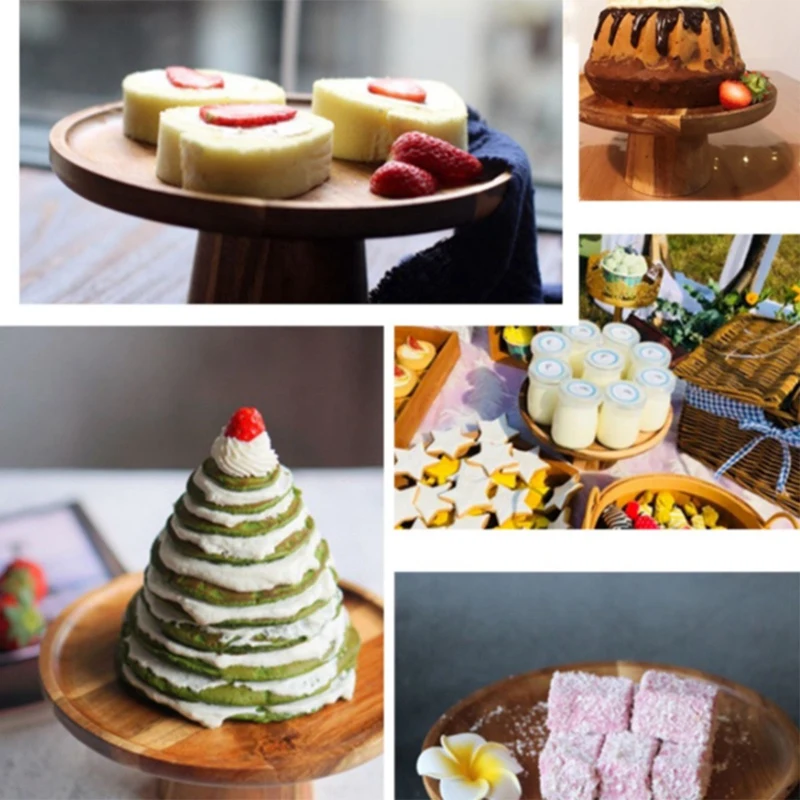 

2PCS Tray for Fruit Cake Dessert Stand Table Decoration Tea Party Cake Tools Home Decor Plate, L & S