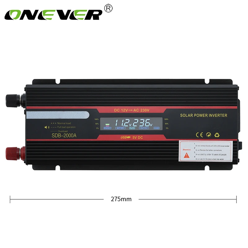 Автомобильный инвертор Onever 12 В 220 6000 Вт пиковая мощность преобразователь