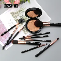 hot sales maange 10 makeup brush sets portable beginner brush cosmetic tools suit gift for girl or women