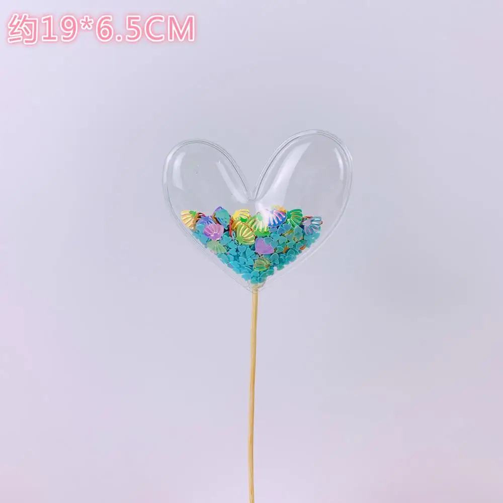 11 Bling Fairy ПВХ Топпер для торта Единорог Любовь Корона облако Блестящий Фламинго кекс Топпер для свадьбы День рождения украшения торта - Цвет: 11